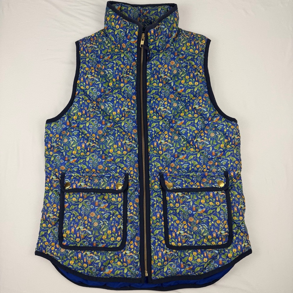 J.Crew x Liberty of London Catesby Floral Excursion Vest Quilted Puffer Small - Picture 11 of 14